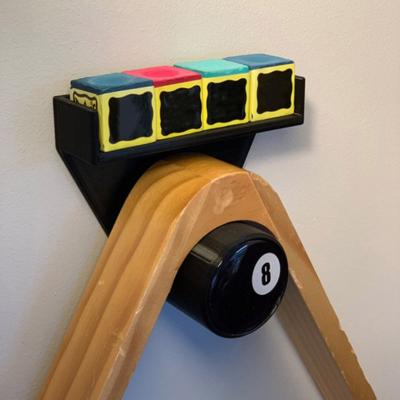 Держатель для бильярдного треугольника, настенное крепление, держатель для бильярдных мелков, 3D-печатные бильярдные принадлежности, органайзер для клуба, бильярдной, бара