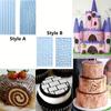 2pcs Fur Wall Flower City Wall Pebble Pattern Road Embossed Printing Mold Fondant Cake Skirt Mold Baking Cake Biscuit Mold Tool