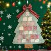 1/2Pcs Fabric Christmas Tree Advent Calendar with Pockets Handmade 24 Days Countdown To Xmas Wall Hanging Decoration Holiday Party Ornament