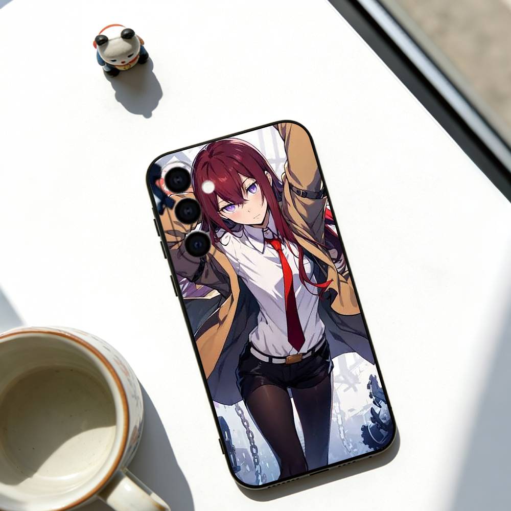 Чехол для телефона Steins Gate Мягкий черный Для Samsung Galaxy A73, A72, A71, A70, A53, A52, A51
