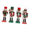 Christmas Nutcracker Figurine Ornament Set Decorative Stable Base Fine Workmanship Wood Doll