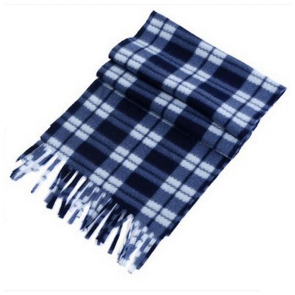 Plaid Scarf Velvet Shawl Plaid Print Unisex Winter Scarf with Tassel Detailing Double-sided Plush Material for Warmth for Men