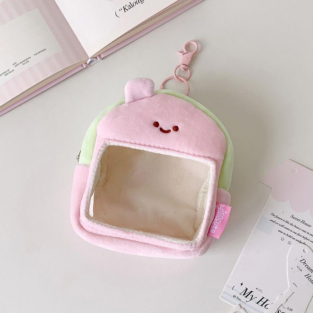 Plush Doll Protector Case with Clear Window Doll Display Bag Portable Hanging Storage Bag  Gift