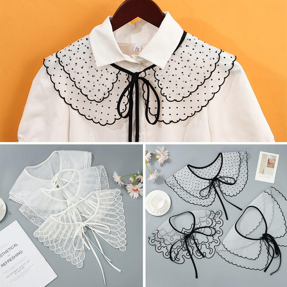 Одежда, шаль, украшение, съемный накладной воротник, лацкан, половина рубашки, кружевной искусственный воротник, мини-накидка