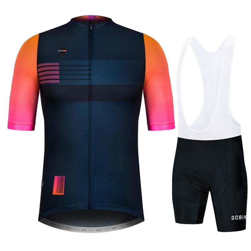 Gobikful Men's Cycling Jersey Seamless Compression, Men's Cycling Jersey Breathable Quick-drying Men's Cycling Jersey Set 2024
