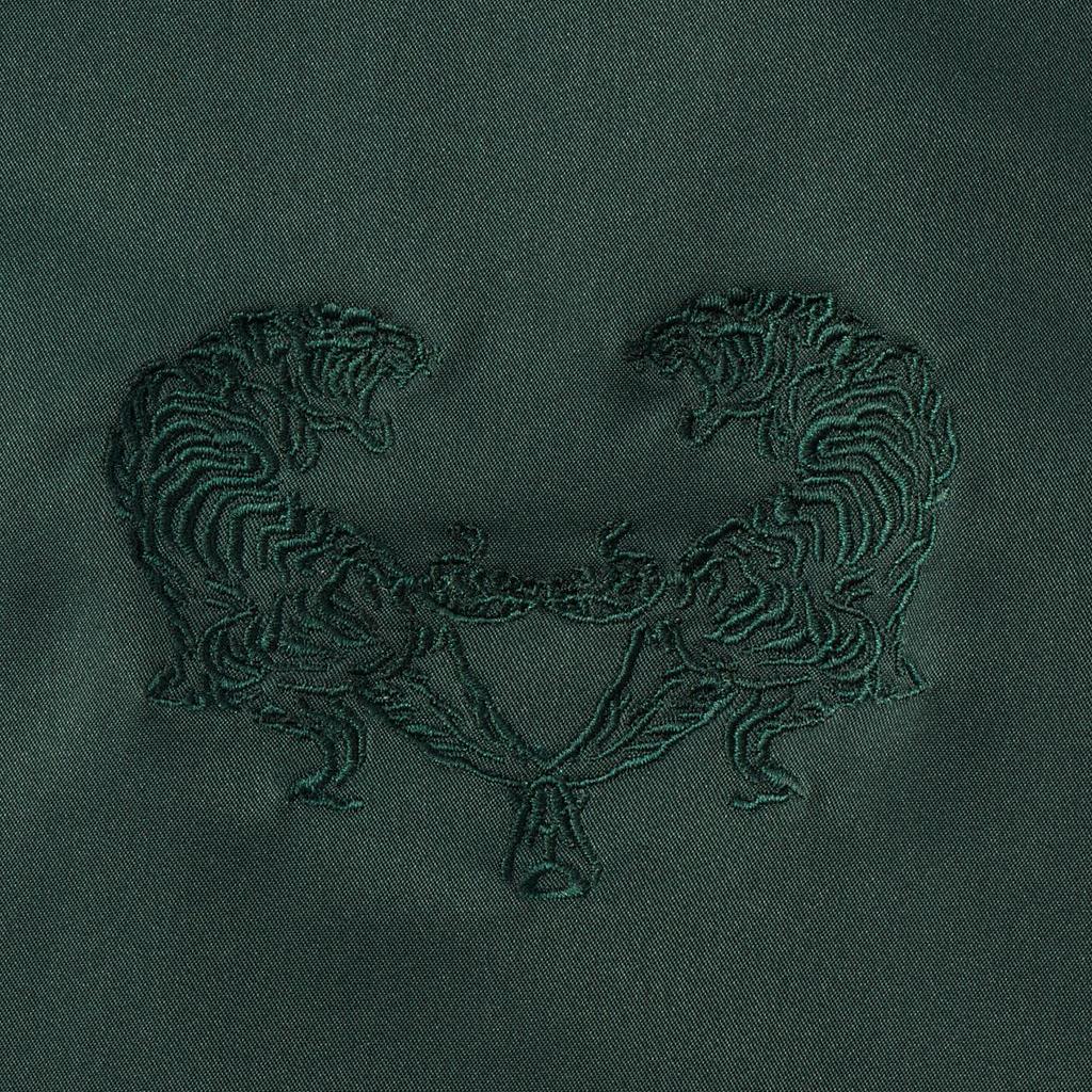 ONITSUKA TIGER Однотонная куртка с длинными рукавами и карманами на молнии, унисекс, темно-зеленая 2183B192-300