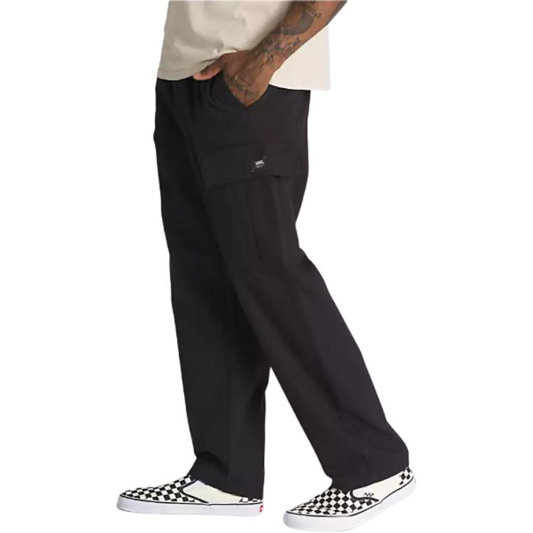 Vans Однотонные широкие брюки карго прямого кроя унисекс черные VN0005Z1BLK