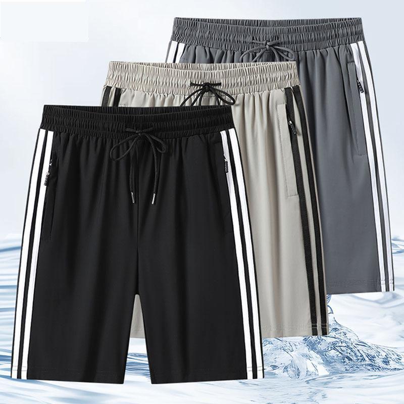 Летние однотонные мужские свободные брюки. Мужские пятидюймовые повседневные модные брюки для фитнеса. Удобные шорты для бега. Прохладные и прозрачные шорты.