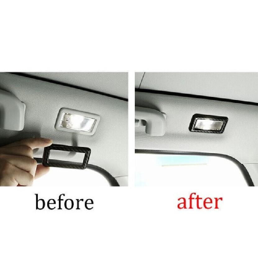 Carbon Fiber 2PCS For LR Discovery Sport 2015-2019 Frame Trim Rear Reading Light