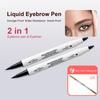 Водостойкая жидкая двухсторонняя подводка для глаз, карандаш для бровей, не размазывающийся, долговечный карандаш для макияжа глаз. Купите 2, получите 1 бесплатно.