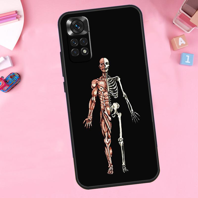 Арт Скелет Для Xiaomi Redmi Note 14 10 11 12 13 15 Pro Plus Чехол Для Redmi 15 15C 14C 12C 10C 13C