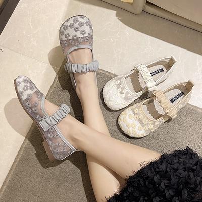 Мэри Джейн сандалии летние дышащие сетчатые туфли для беременных плоские бини туфли рыбака фея с юбкой сумка голова одинарные туфли