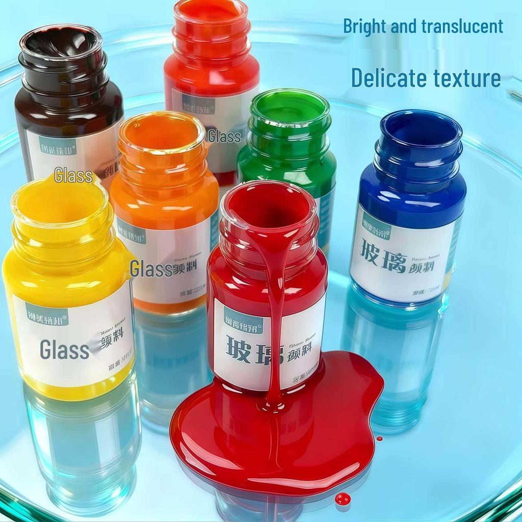 20ml Children's Non-Bake Glass Paint for DIY & Creative Glass Decoration - Waterproof & Handmade