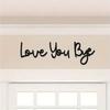 1 Set Love You Bye Wood Sign Black Wall Plaques Decors for Couples and Family Front Door Entryway Aesthetic Decoration