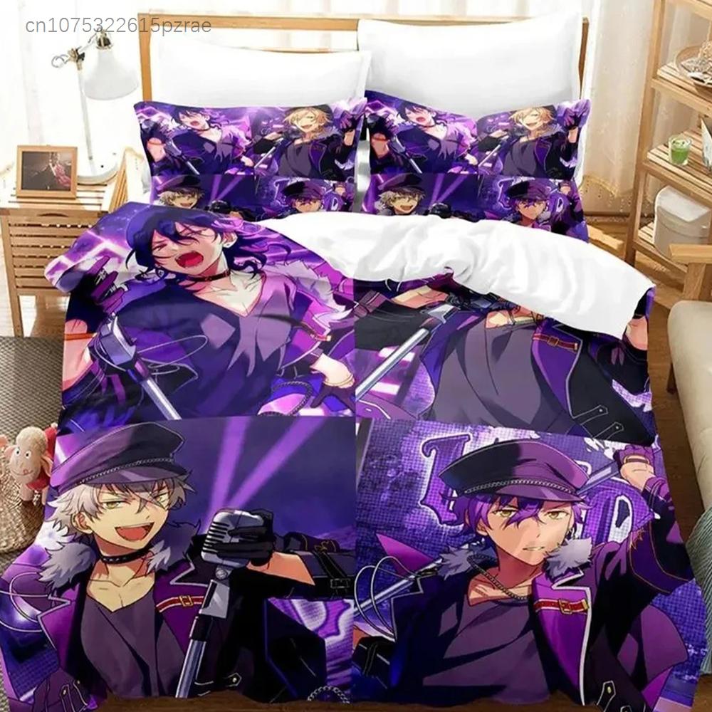Постельное белье Ensemble Stars для спальни Мягкие современные покрывала Удобное детское пододеяльник Покрывало и наволочка