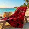 Rose Customized Name Beach Towel Super Soft & Absorbent For Beach Bathroom Outdoor Swimming Pool Camping Picnic Yoga Diving Vacation Accessories