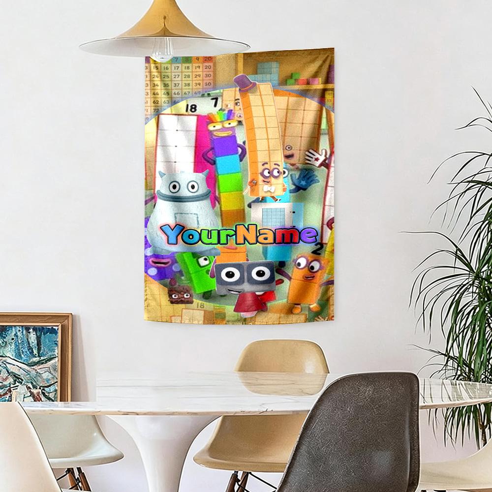 Numberblocks Custom Your Name Wall Decor Tapestry Art For Pet Memorial Birthdaywedding Party Backdrop Family Gift