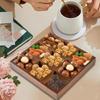 Serving Tray Sushi Plate Bamboo Multifunction 9 Compartment Divided Platter Organizer for Candy