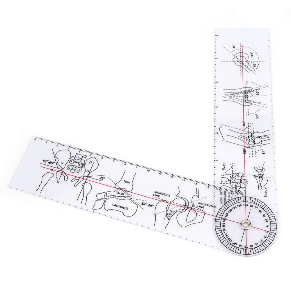 3pcs White Healthcare Goniometer 8inch 3-Piece Goniometer Kit Goniometer Set Physical Recuperation