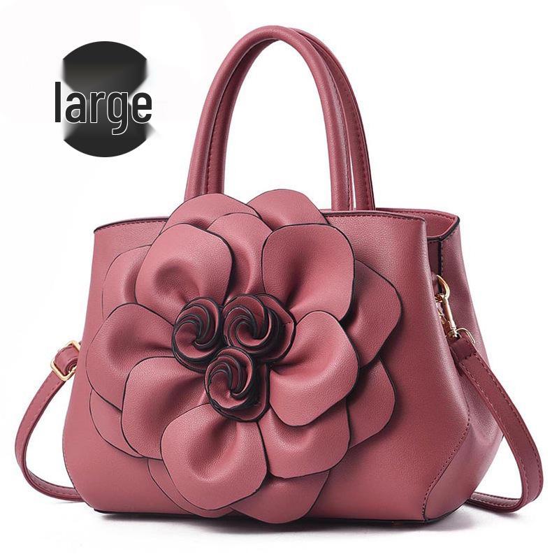 2025 Women's Rose Handbag: Elegant Large Capacity Crossbody & Shoulder Bag