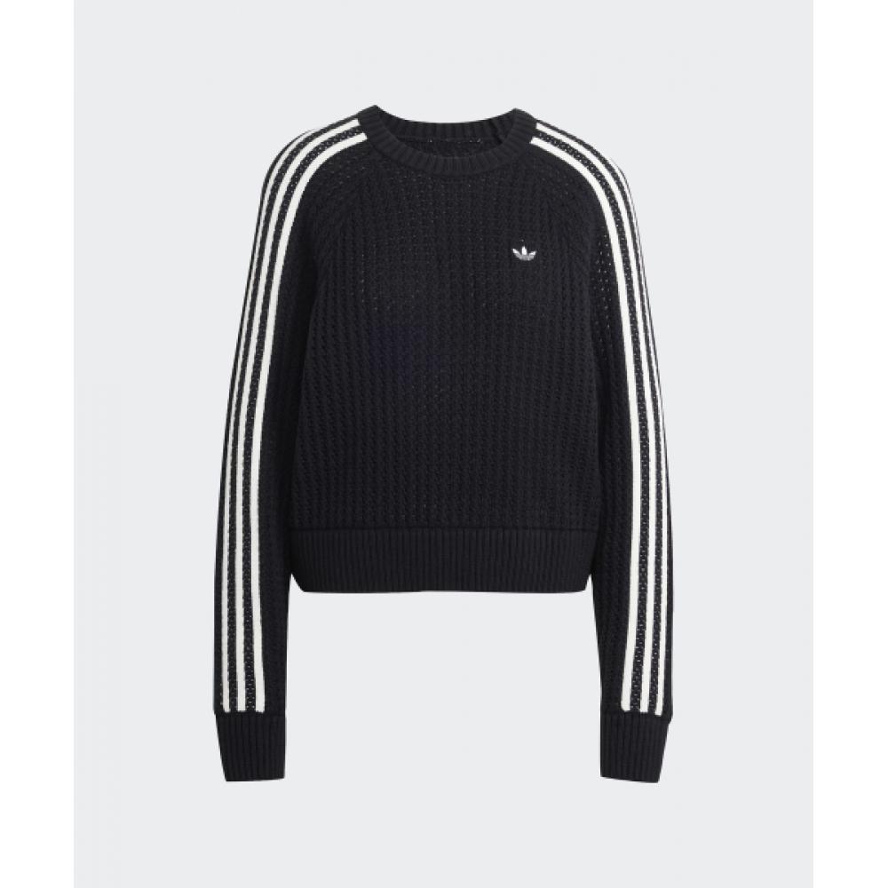 Adidas Трикотажная толстовка Crew черного цвета Jd0905