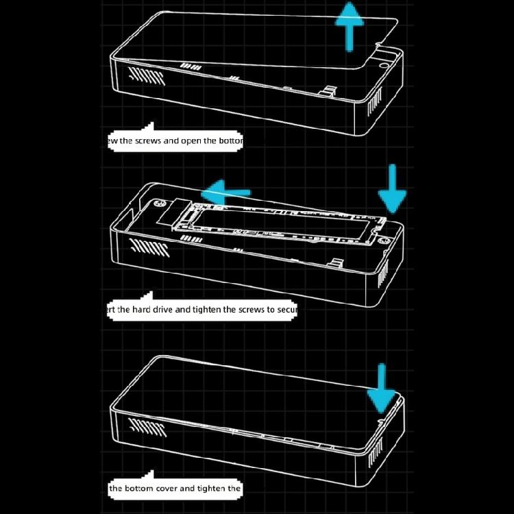 Быстрый корпус USB4 M.2 NVMe SATA с поддержкой двойного протокола, широкой поддержкой ОС и легким дизайном