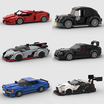 MOC Скоростные машины Город Супер Гонщики Спортивный Гоночный Автомобиль Классическая Модель Строительные Блоки DIY Кирпичики Техническая Игрушка Рождественский подарок