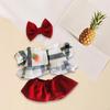 3 Pieces Fashion Dolls Coat and Skirt Bow Costume Accs Outfits for 8inch Dress Up Thanksgiving