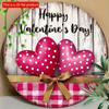 1pc 2d Flat Vintage-Inspired Wooden Sign - 20cm for Valentine's Day - Perfect for Home, Bar, Cafe & Outdoor Decor Ideal Gift for Friends, Family Ones