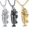 Cool Fish Bone Whole Fish Skeleton Stainless Steel Pendant Necklace Retro Jewelry Personality Hip -Hop Rock Jewelry Gift