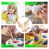 10 шт. Деревянные грибы-украшения Набор для DIY Неокрашенный Заготовка для Раскрашивания Граффити Образовательный Креативный Подарок Домашний Настольный