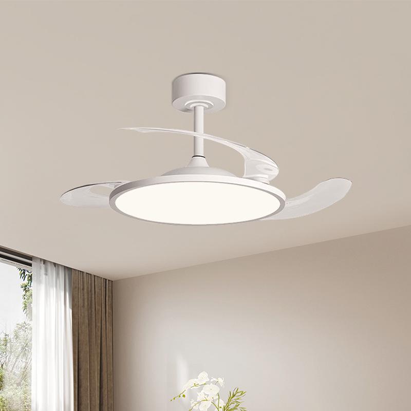Ultra-thin Nordic Minimalist Eye-Protecting Bedroom Light with Full Spectrum, Silent High-Wind Chandelier Fan.