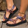 Women's Summer New Platform Color-Block Velcro European and American Sandals