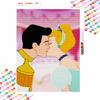 Disney Diamond Art Painting Kit  Cinderella Kiss Sparkling Craft, Home Wall Decor, Handmade Gift