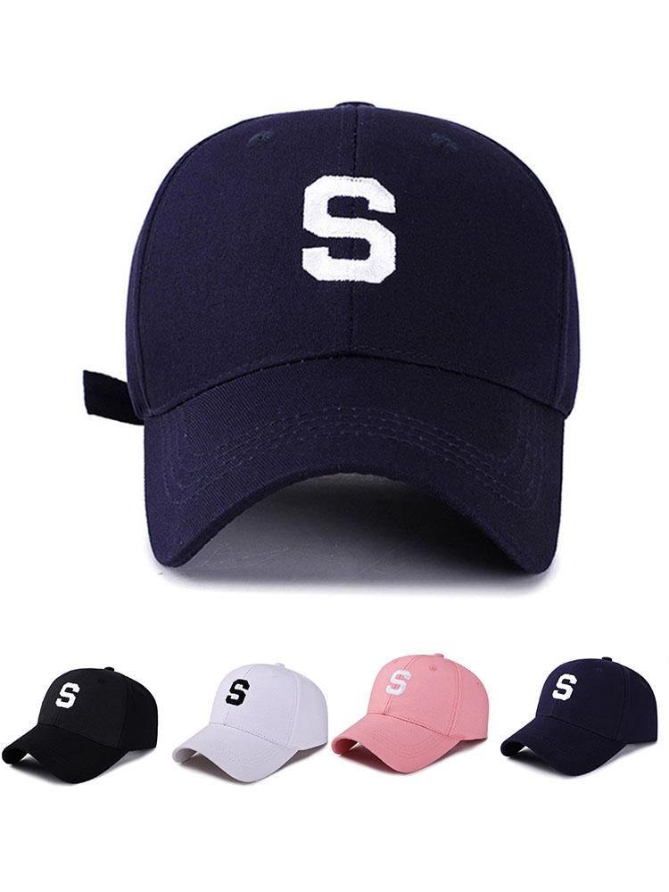Бейсболка с буквой S, хлопковая регулируемая шляпа от солнца, унисекс, спортивные летние кепки с вышивкой, уличная одежда, повседневные шляпы Snapback для мужчин и женщин