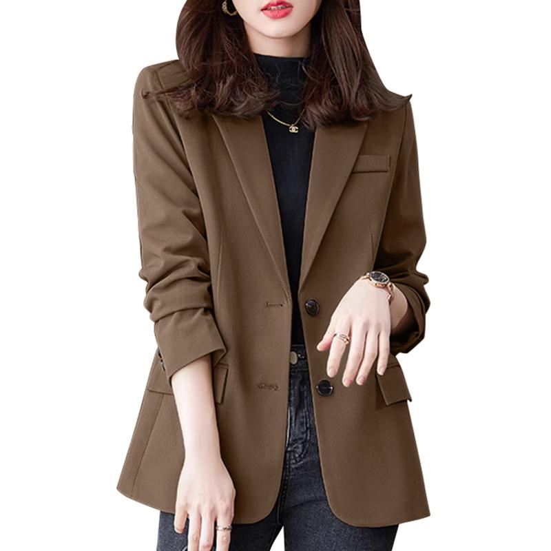 ZANZEA Женский повседневный кардиган с отложным воротником и длинными рукавами, верхняя одежда