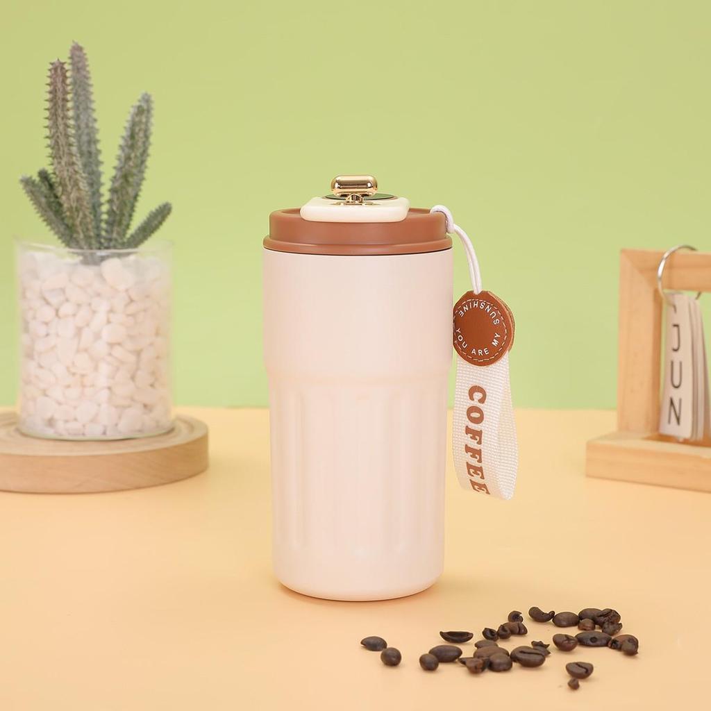 Кружка для кофе из нержавеющей стали 316 с изоляцией и умным дисплеем температуры, с портативной подъемной веревкой - Унисекс подарок для студентов и пар