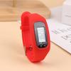 1pc LED Pedometer Bracelet Step Counter Watch 12/24H Time Display Step Counter Watch Silicone Step Tracker Fitness Watch