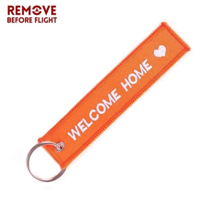 Удалить перед полетом летные брелки для ключей с вышивкой для автомобиля, мотоцикла, брелок для полета