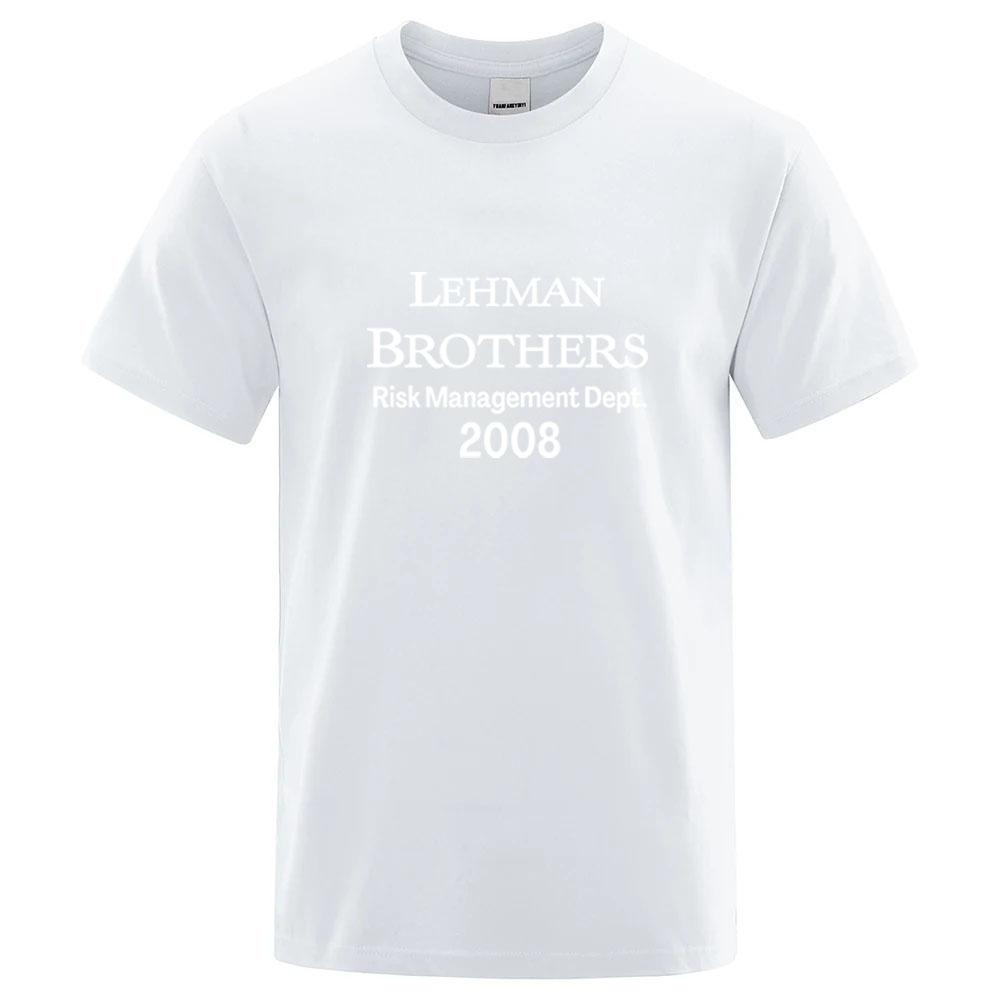 2025 Lehunisex Brothers Risk Unisexageunisext Departunisext Unisex High Quality Print Solid Color Short Sleeve TShirt Comfortable Casual Tops