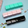 Portable 4-compartment Pill Box Pills Children's Portable Storage Box Mini Medicine Divided Into Compartments Moisture Proof and Dust Proof