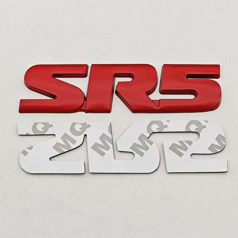 3D Metal Car Emblem Badge V6 SR5 Rear Trunk Sticker Fender Decal for Toyota Tacoma 4Runner Sequoia Auto Decorative Accessories