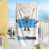 Numberblocks Personalized Name Beach Towel Super Soft & Absorbent Ideal for Travel Outdoor Swim Pool Yoga Surf Camping Hiking Gym Gift Holiday