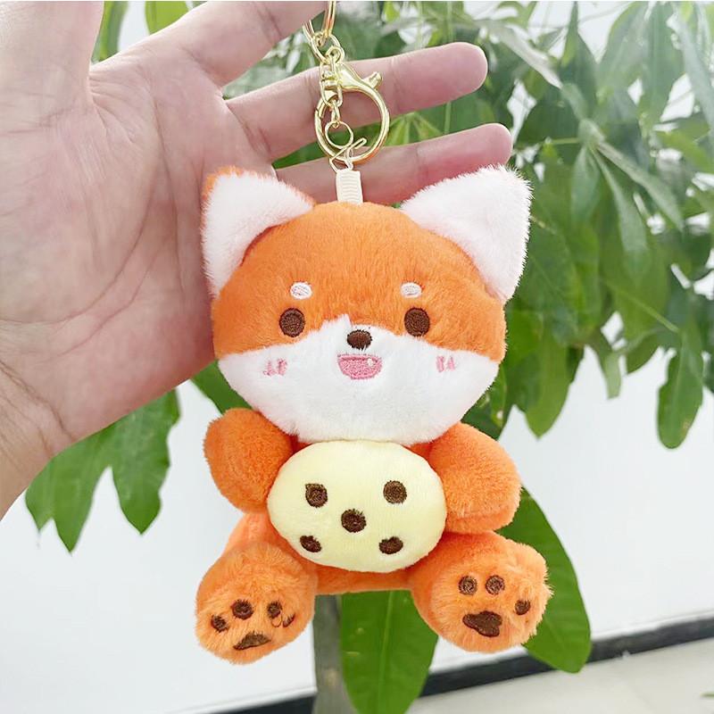 Adorable Plush Cookie Bear Keychain And Bag Charm Soft Toy For Kids And Adults