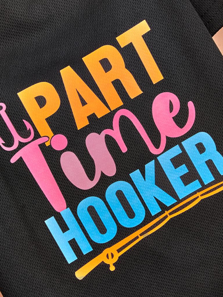 Pet Cloth Dog T-shirt with Colorful PART TIME HOOKER Printed Clothes for Puppy Dog Cat Comfortable Apparel Costume