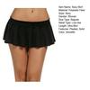 Sexy Skirt Low-rise Solid Color Pleated Skirt Super Short A-Line Style Skirt Party Night Club Micro Skirt