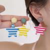 Resin Star Pendant Earrings Sweet Small Fresh Fashion Stud Earrings Niche Cute Simple Earrings Women