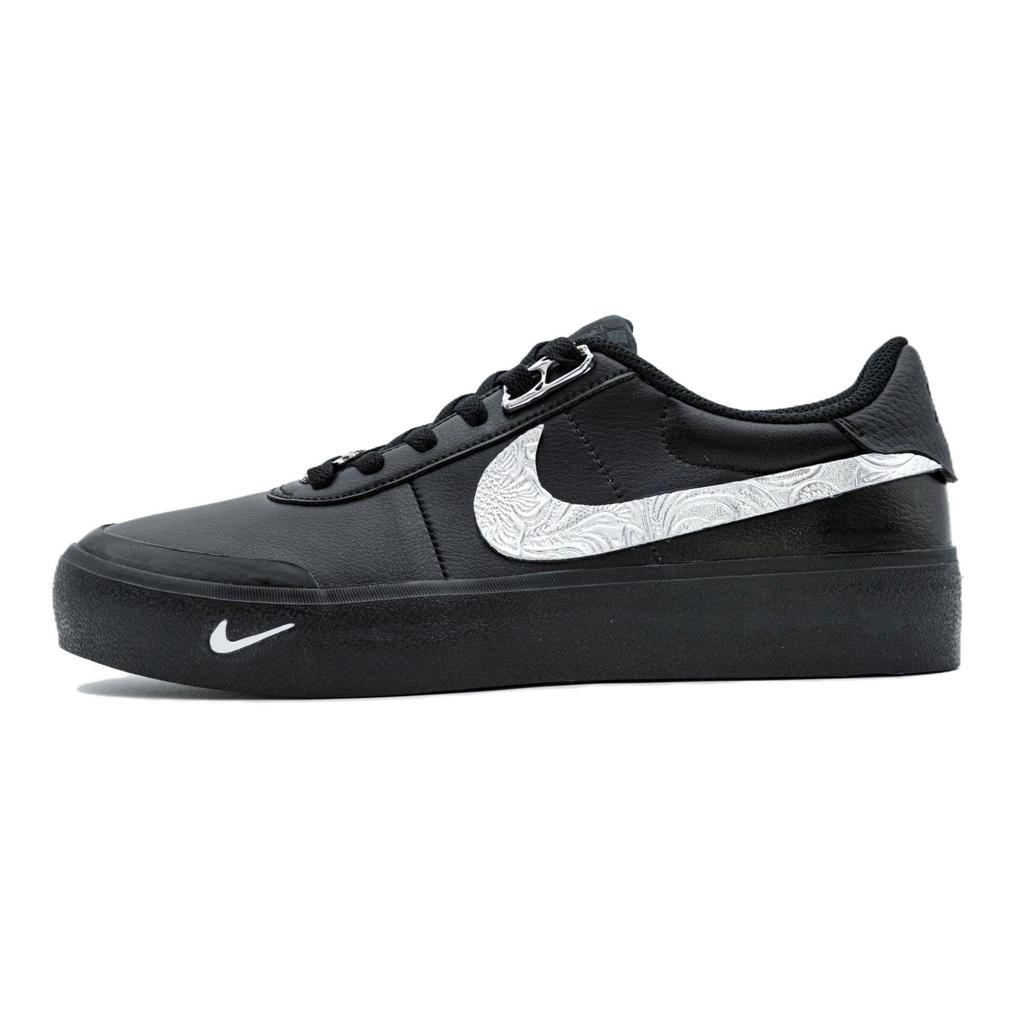 Nike Court Shot Silver Prism, Obsidian Box Abrasion Resistant Height Increasing Balance Low top Skateboard Shoes Men's FQ8146-001(Team919-)