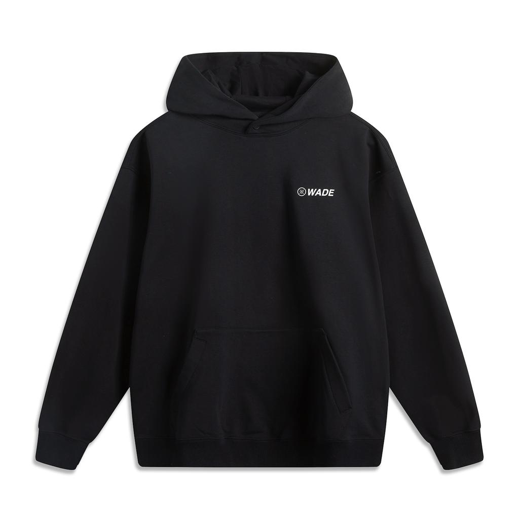 Li Ning Wade Series Letter Print Casual Comfortable Hoodie Men Hoodies Black AWDV043-1