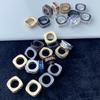 Серебряные квадратные бусины-разделители с цирконами для DIY-украшений - Ручная работа, хрустальные аксессуары Wenwan